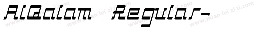AlQalam Regular字体转换